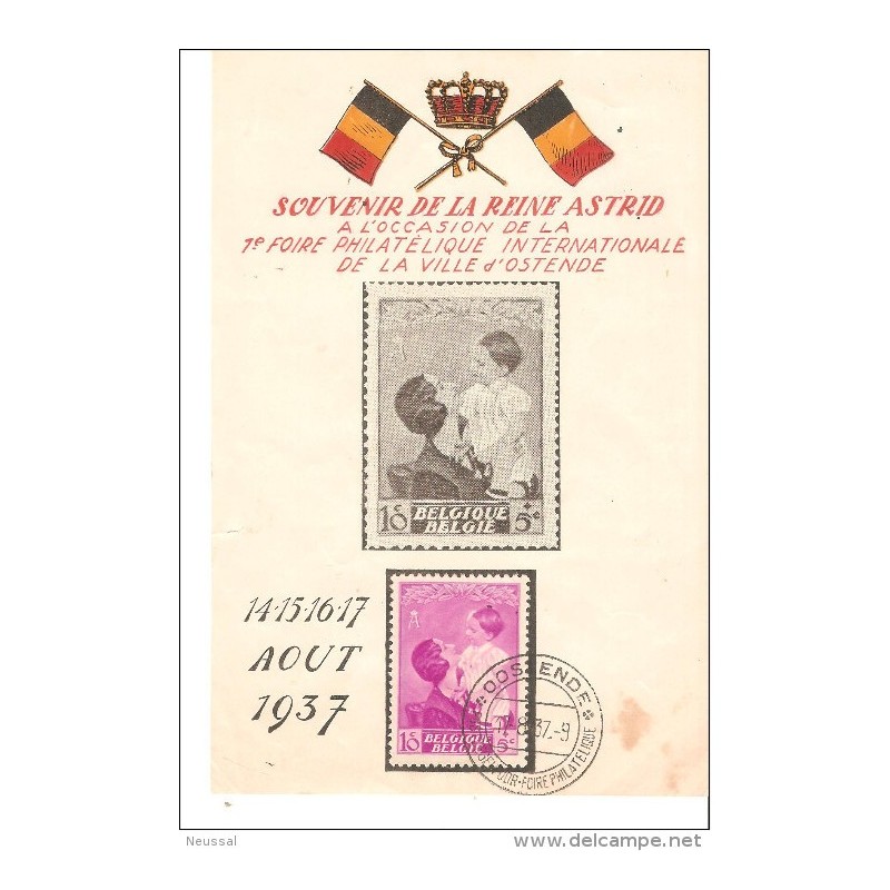 Sello 1937 belgica Sello 1937 belgica