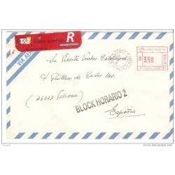 Carta  de argentina matasello rojo