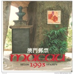 Año  completo 1993 Macau  Con hojitas y carnet