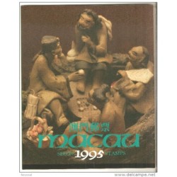 Año  completo 1995 Macau  Con hojitas y carnet