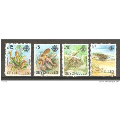 4 sellos diferentes de seychelles