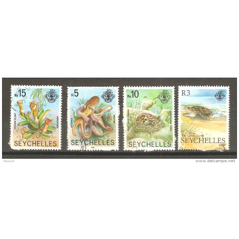 4 sellos diferentes de seychelles 4 sellos diferentes de seychelles