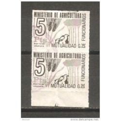 Pareja de viñetas de 5 pts  ministerio de agricultura