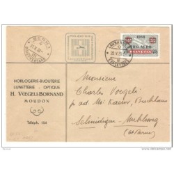 Carta de suiza con el sello a26 de 1938