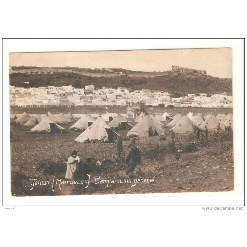 Tarjeta postal de Marruecos campamento general Tarjeta postal de Marruecos campamento general