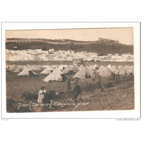 Tarjeta postal de Marruecos  campamento general