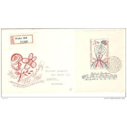 Carta de checoslovaquia con hb27 de 1966