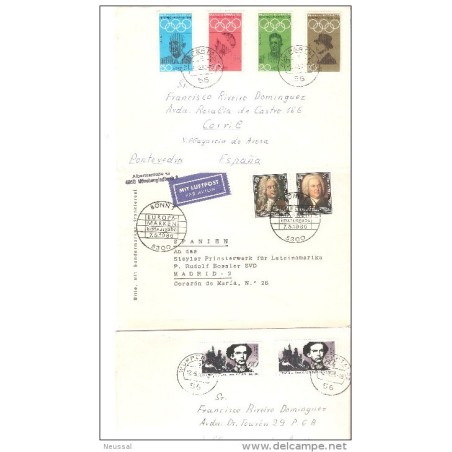 8 cartas de alemania diferentes de diferentes años