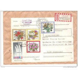 Carta de alemania berlin con sellos sobrecargados 1974